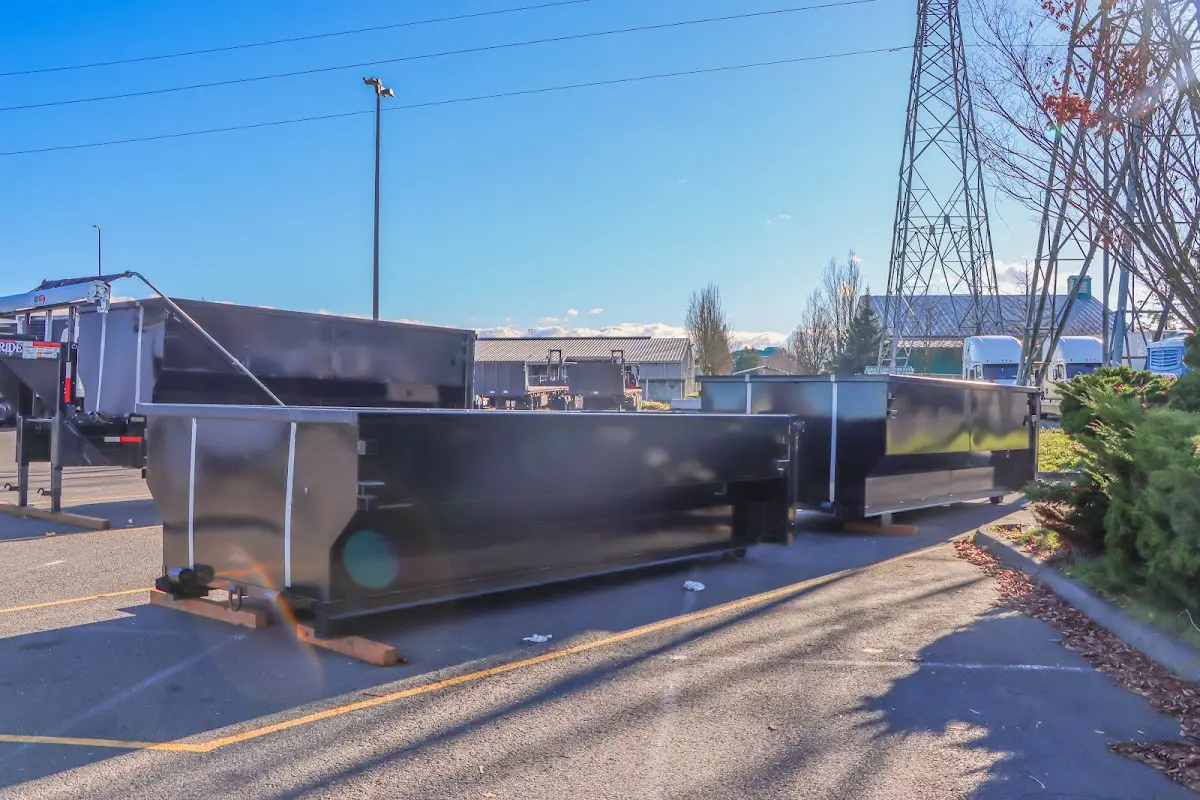 Roll-off dumpster ready for waste disposal at job site for Roofing Dumpster Rental in Groves